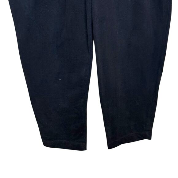 Vintage Large Bloomingdale’s Made in USA Cotton Black Zip Up Jumpsuit Gold Studs - Picture 5 of 8